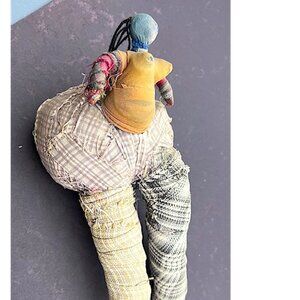 African Kenya Cloth Female Handmade Folk Art Doll